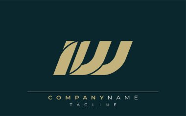 IW Sleek Geometrik Logo Tasarımı. Tarafsız renkler ve minimalist stil markalaşma ve kurumsal kimlik için uygun profesyonel ve çağdaş bir izlenim yaratır..
