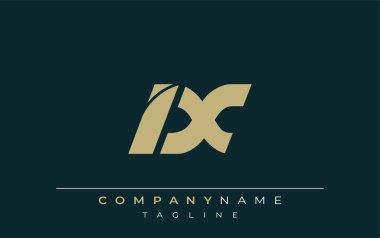 IX Sleek Geometrik Logo Tasarımı. Tarafsız renkler ve minimalist stil markalaşma ve kurumsal kimlik için uygun profesyonel ve çağdaş bir izlenim yaratır..