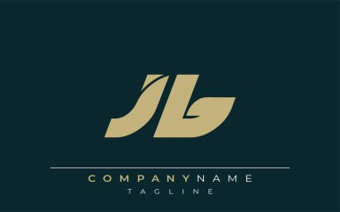 JB Sleek Geometrik Logo Tasarımı. Tarafsız renkler ve minimalist stil markalaşma ve kurumsal kimlik için uygun profesyonel ve çağdaş bir izlenim yaratır..