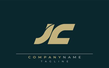 JC Sleek Geometrik Logo Tasarımı. Tarafsız renkler ve minimalist stil markalaşma ve kurumsal kimlik için uygun profesyonel ve çağdaş bir izlenim yaratır..