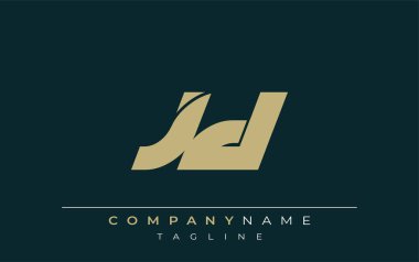 JD Sleek Geometrik Logo Tasarımı. Tarafsız renkler ve minimalist stil markalaşma ve kurumsal kimlik için uygun profesyonel ve çağdaş bir izlenim yaratır..