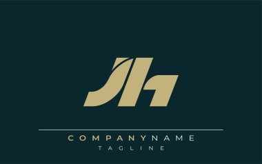 JH Sleek Geometrik Logo Tasarımı. Tarafsız renkler ve minimalist stil markalaşma ve kurumsal kimlik için uygun profesyonel ve çağdaş bir izlenim yaratır..