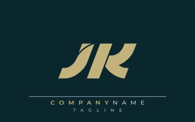 JK Sleek Geometrik Logo Tasarımı. Tarafsız renkler ve minimalist stil markalaşma ve kurumsal kimlik için uygun profesyonel ve çağdaş bir izlenim yaratır..
