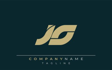 JO Sleek Geometrik Logo Tasarımı. Tarafsız renkler ve minimalist stil markalaşma ve kurumsal kimlik için uygun profesyonel ve çağdaş bir izlenim yaratır..