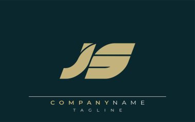 JS Sleek Geometrik Logo Tasarımı. Tarafsız renkler ve minimalist stil markalaşma ve kurumsal kimlik için uygun profesyonel ve çağdaş bir izlenim yaratır..