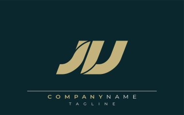 JV Sleek Geometrik Logo Tasarımı. Tarafsız renkler ve minimalist stil markalaşma ve kurumsal kimlik için uygun profesyonel ve çağdaş bir izlenim yaratır..