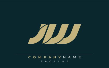 JW Sleek Geometrik Logo Tasarımı. Tarafsız renkler ve minimalist stil markalaşma ve kurumsal kimlik için uygun profesyonel ve çağdaş bir izlenim yaratır..