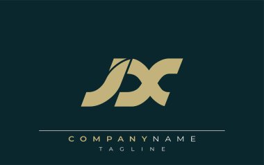 JX Sleek Geometrik Logo Tasarımı. Tarafsız renkler ve minimalist stil markalaşma ve kurumsal kimlik için uygun profesyonel ve çağdaş bir izlenim yaratır..