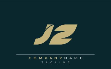 JZ Sleek Geometrik Logo Tasarımı. Tarafsız renkler ve minimalist stil markalaşma ve kurumsal kimlik için uygun profesyonel ve çağdaş bir izlenim yaratır..