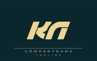 KN Sleek Geometrik Logo Tasarımı. Tarafsız renkler ve minimalist stil markalaşma ve kurumsal kimlik için uygun profesyonel ve çağdaş bir izlenim yaratır..