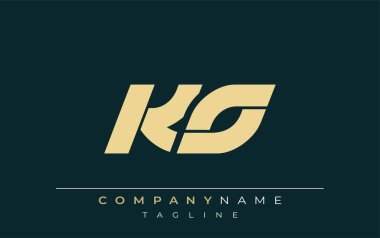 KO Sleek Geometrik Logo Tasarımı. Tarafsız renkler ve minimalist stil markalaşma ve kurumsal kimlik için uygun profesyonel ve çağdaş bir izlenim yaratır..