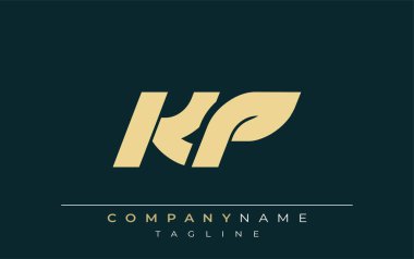 KP Sleek Geometrik Logo Tasarımı. Tarafsız renkler ve minimalist stil markalaşma ve kurumsal kimlik için uygun profesyonel ve çağdaş bir izlenim yaratır..