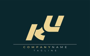 KU Sleek Geometrik Logo Tasarımı. Tarafsız renkler ve minimalist stil markalaşma ve kurumsal kimlik için uygun profesyonel ve çağdaş bir izlenim yaratır..