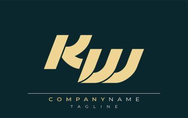 KW Sleek Geometrik Logo Tasarımı. Tarafsız renkler ve minimalist stil markalaşma ve kurumsal kimlik için uygun profesyonel ve çağdaş bir izlenim yaratır..