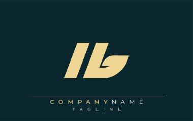 LB Sleek Geometrik Logo Tasarımı. Tarafsız renkler ve minimalist stil markalaşma ve kurumsal kimlik için uygun profesyonel ve çağdaş bir izlenim yaratır..