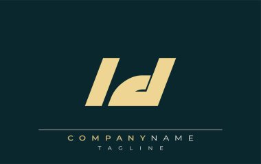 LD Sleek Geometrik Logo Tasarımı. Tarafsız renkler ve minimalist stil markalaşma ve kurumsal kimlik için uygun profesyonel ve çağdaş bir izlenim yaratır..