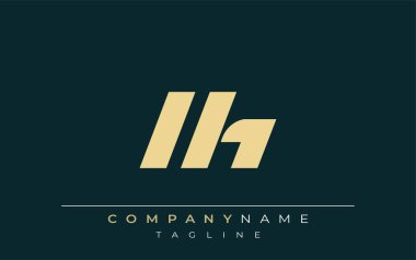LH Sleek Geometrik Logo Tasarımı. Tarafsız renkler ve minimalist stil markalaşma ve kurumsal kimlik için uygun profesyonel ve çağdaş bir izlenim yaratır..