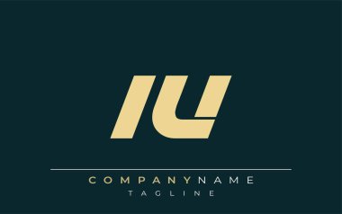 LU Sleek Geometrik Logo Tasarımı. Tarafsız renkler ve minimalist stil markalaşma ve kurumsal kimlik için uygun profesyonel ve çağdaş bir izlenim yaratır..