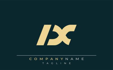 LX Sleek Geometrik Logo Tasarımı. Tarafsız renkler ve minimalist stil markalaşma ve kurumsal kimlik için uygun profesyonel ve çağdaş bir izlenim yaratır..