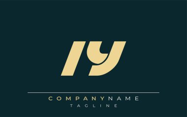 LY Pırıltılı Geometrik Logo Tasarımı. Tarafsız renkler ve minimalist stil markalaşma ve kurumsal kimlik için uygun profesyonel ve çağdaş bir izlenim yaratır..