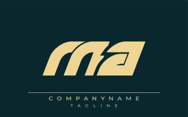 Ma Sleek Geometric Logo Tasarımı. Tarafsız renkler ve minimalist stil markalaşma ve kurumsal kimlik için uygun profesyonel ve çağdaş bir izlenim yaratır..