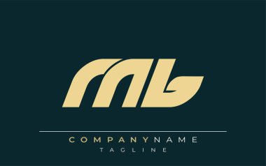 MB Sleek Geometrik Logo Tasarımı. Tarafsız renkler ve minimalist stil markalaşma ve kurumsal kimlik için uygun profesyonel ve çağdaş bir izlenim yaratır..