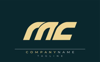 MC Sleek Geometrik Logo Tasarımı. Tarafsız renkler ve minimalist stil markalaşma ve kurumsal kimlik için uygun profesyonel ve çağdaş bir izlenim yaratır..