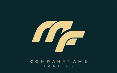 MF Sleek Geometrik Logo Tasarımı. Tarafsız renkler ve minimalist stil markalaşma ve kurumsal kimlik için uygun profesyonel ve çağdaş bir izlenim yaratır..