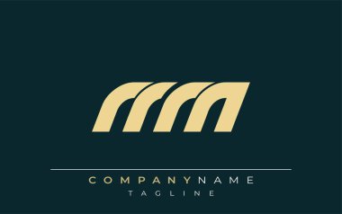 MM Sleek Geometrik Logo Tasarımı. Tarafsız renkler ve minimalist stil markalaşma ve kurumsal kimlik için uygun profesyonel ve çağdaş bir izlenim yaratır..