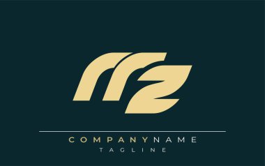 MZ Parlak Geometrik Logo Tasarımı. Tarafsız renkler ve minimalist stil markalaşma ve kurumsal kimlik için uygun profesyonel ve çağdaş bir izlenim yaratır..