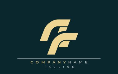 NF Parlak Geometrik Logo Tasarımı. Tarafsız renkler ve minimalist stil markalaşma ve kurumsal kimlik için uygun profesyonel ve çağdaş bir izlenim yaratır..