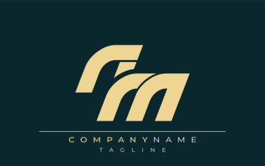 NM Parlak Geometrik Logo Tasarımı. Tarafsız renkler ve minimalist stil markalaşma ve kurumsal kimlik için uygun profesyonel ve çağdaş bir izlenim yaratır..