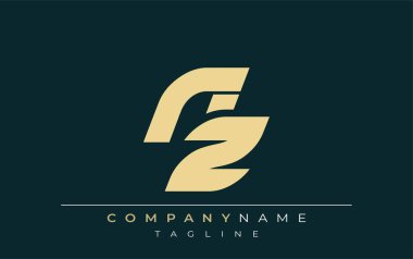 NZ Parlak Geometrik Logo Tasarımı. Tarafsız renkler ve minimalist stil markalaşma ve kurumsal kimlik için uygun profesyonel ve çağdaş bir izlenim yaratır..