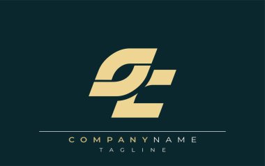 OC Parlak Geometrik Logo Tasarımı. Tarafsız renkler ve minimalist stil markalaşma ve kurumsal kimlik için uygun profesyonel ve çağdaş bir izlenim yaratır..