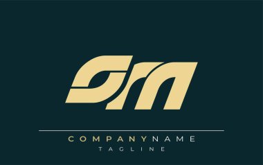 OM Parlak Geometrik Logo Tasarımı. Tarafsız renkler ve minimalist stil markalaşma ve kurumsal kimlik için uygun profesyonel ve çağdaş bir izlenim yaratır..