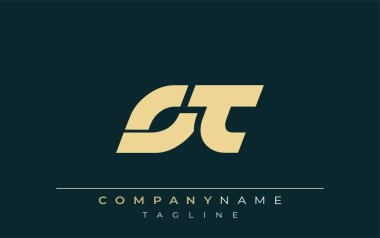 OT Parlak Geometrik Logo Tasarımı. Tarafsız renkler ve minimalist stil markalaşma ve kurumsal kimlik için uygun profesyonel ve çağdaş bir izlenim yaratır..