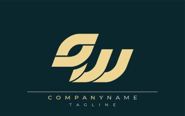 OW Sleek Geometrik Logo Tasarımı. Tarafsız renkler ve minimalist stil markalaşma ve kurumsal kimlik için uygun profesyonel ve çağdaş bir izlenim yaratır..