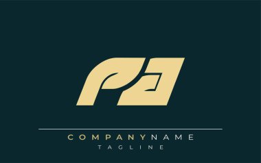 PA Sleek Geometrik Logo Tasarımı. Tarafsız renkler ve minimalist stil markalaşma ve kurumsal kimlik için uygun profesyonel ve çağdaş bir izlenim yaratır..