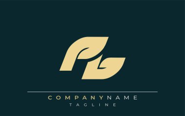 PB Sleek Geometrik Logo Tasarımı. Tarafsız renkler ve minimalist stil markalaşma ve kurumsal kimlik için uygun profesyonel ve çağdaş bir izlenim yaratır..