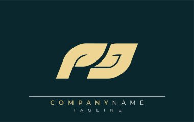 PG Sleek Geometrik Logo Tasarımı. Tarafsız renkler ve minimalist stil markalaşma ve kurumsal kimlik için uygun profesyonel ve çağdaş bir izlenim yaratır..