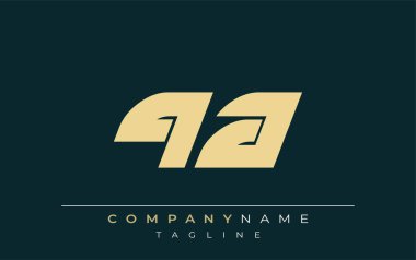 QA Parlak Geometrik Logo Tasarımı. Tarafsız renkler ve minimalist stil markalaşma ve kurumsal kimlik için uygun profesyonel ve çağdaş bir izlenim yaratır..