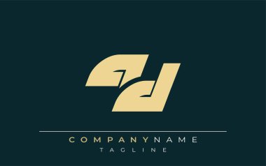 QD Parlak Geometrik Logo Tasarımı. Tarafsız renkler ve minimalist stil markalaşma ve kurumsal kimlik için uygun profesyonel ve çağdaş bir izlenim yaratır..