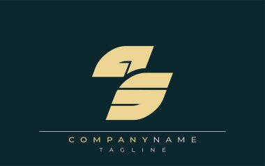 QS Sleek Geometrik Logo Tasarımı. Tarafsız renkler ve minimalist stil markalaşma ve kurumsal kimlik için uygun profesyonel ve çağdaş bir izlenim yaratır..