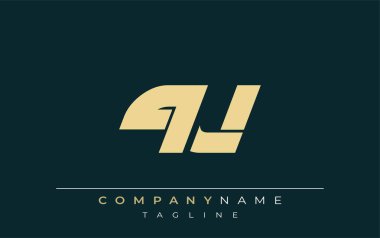 QU Sleek Geometrik Logo Tasarımı. Tarafsız renkler ve minimalist stil markalaşma ve kurumsal kimlik için uygun profesyonel ve çağdaş bir izlenim yaratır..