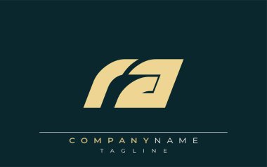 RA Sleek Geometric Logo Tasarımı. Tarafsız renkler ve minimalist stil markalaşma ve kurumsal kimlik için uygun profesyonel ve çağdaş bir izlenim yaratır..