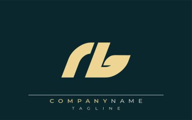 RB Sleek Geometrik Logo Tasarımı. Tarafsız renkler ve minimalist stil markalaşma ve kurumsal kimlik için uygun profesyonel ve çağdaş bir izlenim yaratır..