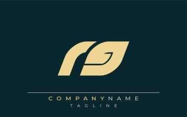 RG Sleek Geometrik Logo Tasarımı. Tarafsız renkler ve minimalist stil markalaşma ve kurumsal kimlik için uygun profesyonel ve çağdaş bir izlenim yaratır..