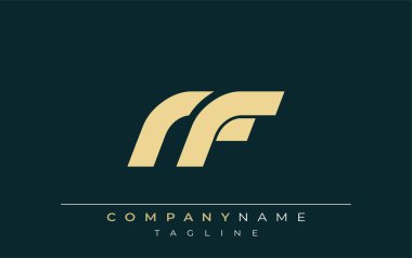 RF Sleek Geometrik Logo Tasarımı. Tarafsız renkler ve minimalist stil markalaşma ve kurumsal kimlik için uygun profesyonel ve çağdaş bir izlenim yaratır..