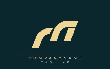 RN Sleek Geometrik Logo Tasarımı. Tarafsız renkler ve minimalist stil markalaşma ve kurumsal kimlik için uygun profesyonel ve çağdaş bir izlenim yaratır..
