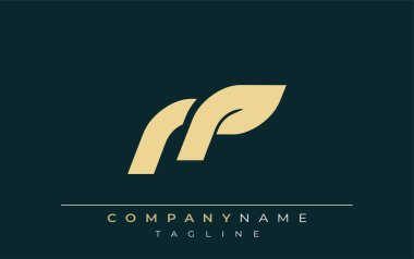 RP Sleek Geometrik Logo Tasarımı. Tarafsız renkler ve minimalist stil markalaşma ve kurumsal kimlik için uygun profesyonel ve çağdaş bir izlenim yaratır..